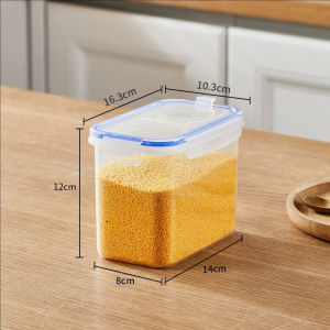 YESPERY 1300/1800/2500ML Sealed Food Storage Bucket With Lid Cereal Dispenser Kitchen Transparent Moisture-proof Dry Goods Organizer Containers