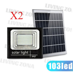 lampu tenaga surya outdoor otomatis Lampu solar panel Tahan air IP67 Super terang 1000W lampu sorot solar cell