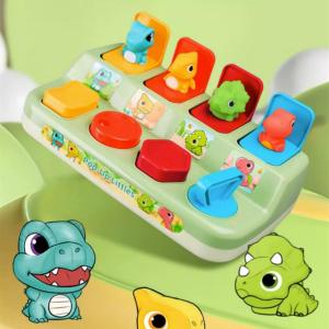 [TM77] Mainan Edukatif Kejutan Patung Dino / Dinosaurus Mainan / Mainan Hide and Seek Dinosaurus / Tombol Pop Up Dino / Puzzle Box /