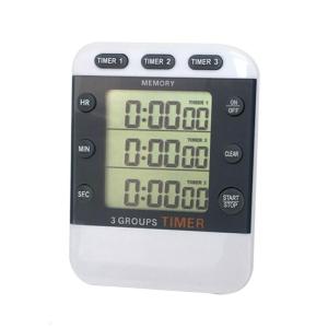 Pocket Timer Digital Kitchen Cooking Timer 3 Channel Simultaneous Timing Count Up/Down Timer with and Back Clip