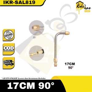 IKURA TOOLS Stick Quick Release 17 CM 90 Derajat Semprotan Gun Mesin Cuci Mobil Stick Gun Nozzle Extension Wand 17CM 90° - Gagang Stik Rod Sambungan Tembakan Gun Mesin Car Wash Jet Cleaner High Pressure Steam Washer Cleaner Cuci Ac Mobil Motor Kendaraan