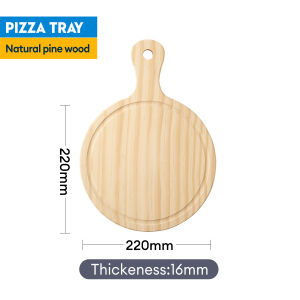ZEEGO Pizza Tray Solid Wood Non-stick Round Rectangle Bread Plate  Steak Plate Cutting Board Cheese Cutting Fruit Tray