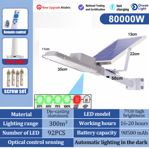 solar street light 400000W outdoor waterproof IP68 solar lamp original garden light indoor 9730led 800000mah automatic solar street light outdoor solar light solar street lamp waterproof IP67 high power motion sensing
