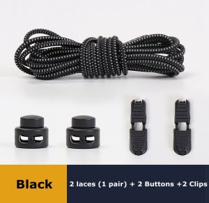 1 Đôi Dây Giày Tròn Chấm Bi Màu Khóa Nhựa Đàn Hồi Dây Giày Thể Thao Đi Bộ Đường Dài Không Buộc Dây Phụ Kiện Giày Trẻ Em Người Lớn Ren Lười