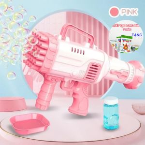 Súnɡ Bắɴ Bong Bóng Xà Phòng 32 Nòng Kèm 2 Lọ Thổi Bong Bóng -  Đồ Chơi Cho Bé