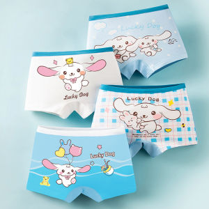 4Pcs Anime Sanrios Kuromi Cinnamoroll Cute Kids Briefs Cotton Skin-Friendly Baby Underwear Breathable Comfortable Boxer Panties