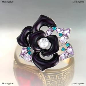 [COD] Modingdue Fashion Hollowed Out Pearl Camellia Brooches For Woman Clothing Coat Accessories Gifts