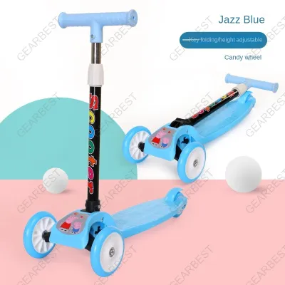 GEARBEST Scooter For Kids 7 To 12 Years Old Girls And Boys Gift Kids Outdoor Toy 3 Wheel Light Scooter
