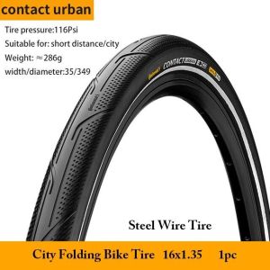 【LazGlobal】Continental ยางล้อรถจักรยาน 16x1.35 35-349 16 นิ้ว สําหรับรถจักรยานแบบพับ BMX
