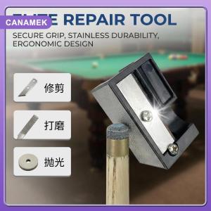 【CANAMEK】 Billiard Cue đầu công cụ sửa chữa đa chức năng 6 trong 1 tip da Shaper cho hồ bơi bảng thanh Câu lạc bộ trò chơi bảo trì Kit