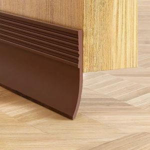 ONTOSTORE90RE8 Self-adhesive Door Bottom Sealing Strip Insect Prevention Soundproof Draught Excluder Professional 100cm Door Draft Stopper Living Room
