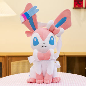 clu Cute Pokemon Sylveon plush doll gift for girlfriend Baby Soothing Toys Throw Pillow stuffed toys ulc