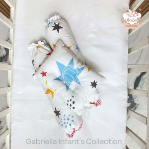 4in1 Bolster and Pillow Set for Newborn Baby Girls & Boys | Infant Baby Unan | Free Gift