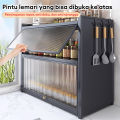 Lemari Dapur Minimalis Lemari Piring Dapur  Rak Oven Rak Microwave Rak Bumbu Dapur Stainless. 