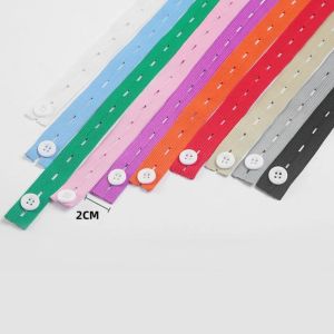 MMLUCK 10pcs Nylon Dây thun đựng đồ Có lỗ nút Phẳng Đai buộc Túi sắp xếp phụ kiện may Đa năng Dây buộc Đựng quần áo
