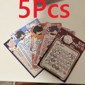 5Pcs/Set Monthly Planner Love and Deepspace Card Xavier Zayne Rafayel ralayo Sylus Caleb  Cosplay Rounded Corners LOMO Card Time Management Birthday Gift