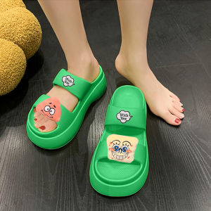 QDshop New Product รองเท้าพื้นสูงแฟชั่นเข้าใหม่สำหรับคุณผู้หญิง มาพร้อมกับดีไซน์สุดน่ารักที่มีลูกเล่นเป็นการติดตัวการ์ตูนไปที่รองเท้าทำให้ดูน่ารักน่าสวมใส่มากยิ่งขึ้น