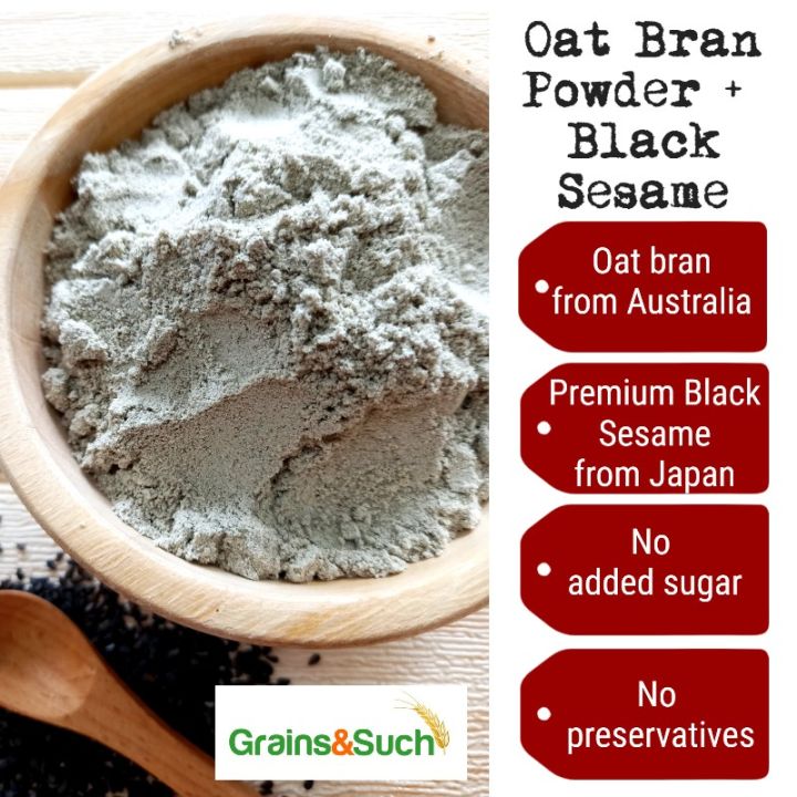 Australian Oat Bran Powder With Black Sesame (Lowers Cholesterol) 500gm