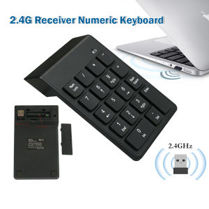 2.4G Wireless Numeric Keyboard 18 Keys Mini Digital Keypad Number Pad for PC Desktop Laptop Notebook MacBook Air iMac