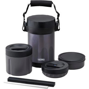 THERMOS Stainless Steel Lunch Tote JBG-1801 JBG-2000  Vacuum Insulated Lunch Jar with Rice Soup & Side Dish Containers