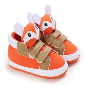 Classic Baby Shoes Boys Girls Babies Cute Cartoon Animal Face Casual Flat Sneakers First Baby Ankle Boots Cotton Non-slip Warm Walking Shoes
