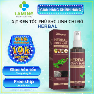 Xịt Đen Tóc Linh Chi Đỏ Herbal Herbal Tinh Chất Linh Chi Đen Tóc Herbal Herbal Gray Hair Serum Phủ Bạc Làm Đen Tóc