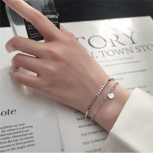 สร้อยข้อมือสตรีชั้นสองระดับพรีเมียมสร้อยข้อมือวัสดุทองแดงคู่รักของขวัญวันเกิดที่สวยหรู