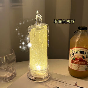 Eyre Ilusi penuh bintang di dalam air mata simulasi lilin simulasi LED pengaturan adegan meja lilin elektronik Illusion full of stars ins tears simulation candle LED simulation electronic candle desk scene arrangement