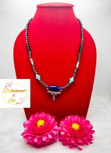 52cm สร้อยคอหินห้อยพระ3องค์ ลายนิลดำ ตะขอสแตนเลส ห้อยพระ คลิกที่คุณชื่อนชอบ