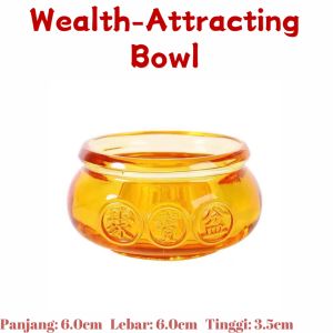 风水轩 Crystal Treasure Bowl 6/8/9/10/12cm Attract wealth Lucky Bowl  聚宝盆 黃水晶琉璃聚寶盆 家居裝飾風水佈局擺件 客廳聚財风水擺件 開業禮品吉祥物 水晶 七彩琉璃 聚财 家居摆件 黄水晶元宝 招财 元宝 五帝钱  办公室摆件 开业礼品