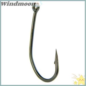 [Windmoon]🌟🌟【Hot Sale】🎈 100pcs Boxed Tube Maruse Hooks Black High Carbon Steel Coon And Sea Fishing Hooks With Ring And Barbed Wire