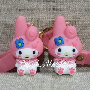 GANTUNGAN KUNCI KARAKTER LUCU KUROMI MELO MOROL KITTY DESIGN 3D