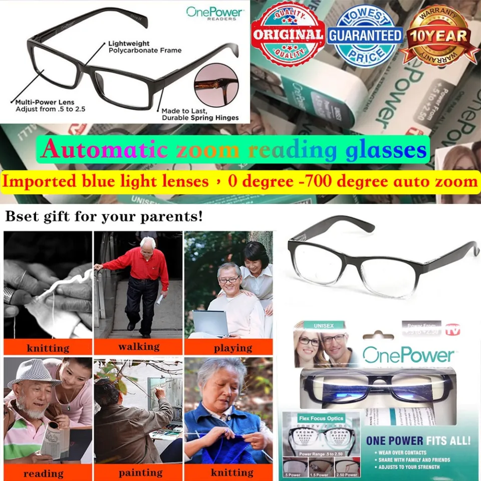 HZP One Power Reader High Quality Dual Focus Auto Adjustment Men Women Reading Glasses Lazada Singapore