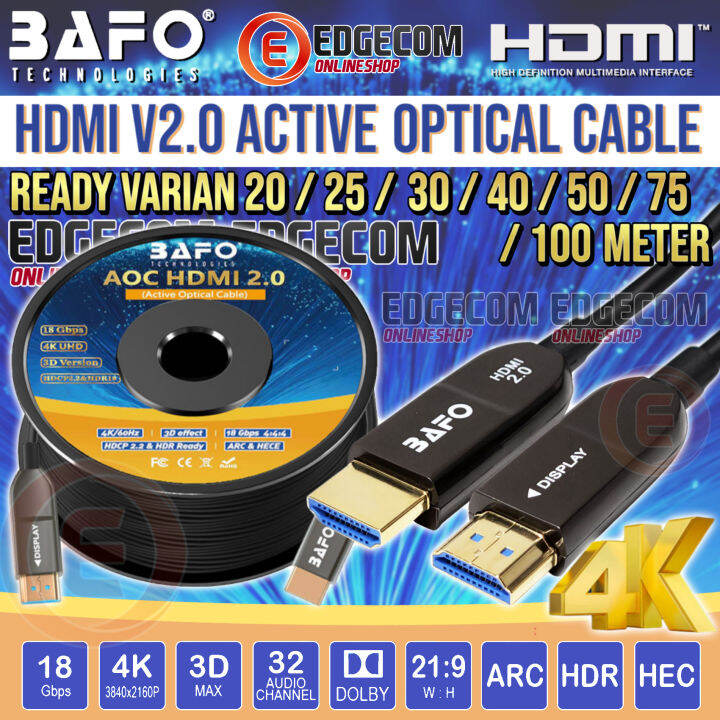 Bafo Kabel Hdmi Fo Fiber Optic V K