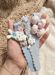 SET 3 CÁI BĂNG DÁN TÓC CUTE DÀNH CHO NỮ 2 MÀU NÂU/XANH