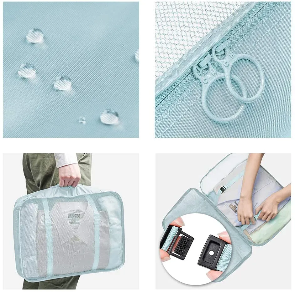 in Waterproof Travel Storage Bags Clothes Packing Cube Luggage