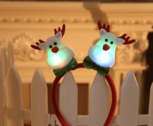 Merry Christmas Glow-in-the-dark Headband Adult Children Santa Reindeer Snowman Christmas hairband