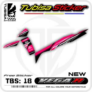 Sticker Striping Variasi New Vega R - Stiker Striping Motor New Vega R. TBS.18
