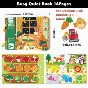 【Ready Stock】30 Halaman Busy Book Buku Edukasi Anak Buku Aktivitas Anak Kids Montessorri Activity Book Hadiah Hari Anak