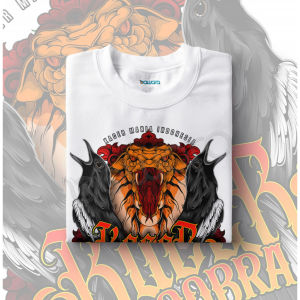 Kaos pria kacer ngobra kicaumania model terbaru bahan katun Bawara