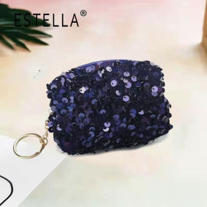 LZD  Embroidered Sequin Coin Purse  Coin Purse Lipstick Earphone Card Storage Bag Keychain Private Napkins Dispenser Bag