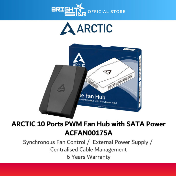 ARCTIC 10 Ports PWM Fan Hub with SATA Power ACFAN00175A Lazada