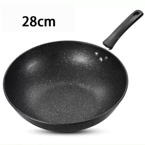28/30/32cm Chảo đá y tế Thân nồi dày nhẹ. Không dính phù hợp sử dụng cho lò vi sóng và bếp ga