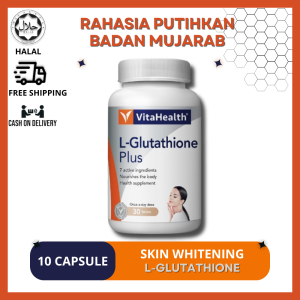 Whitening Supplement L Glutathione Ubat Putih Satu Badan 美白 Collagen Vitamin C Skin Glow Putih Gebu Cerah Hilang Jerawat Flek Hitam Skin Booster