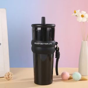 แก้วน้ำเก็บความเย็น สแตนเลสพกพาน่ารัก เกรด A 2ชั้นทนทาน ปลอดภัย ทำความสะอาดง่าย