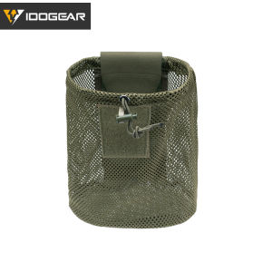 IDOGEAR Tactical Mesh Dump Pouch MOLLE Drop Pouch Recycling Bag Hook&loop Foldable Lightweight Convenient Outdoor Sports Camping Bag 3595