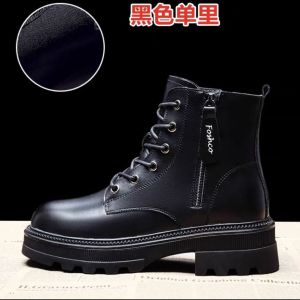 Snow boots non-slip womens booties with fleece warm thick cotton shoes winter womens shoes Martin boot 2024