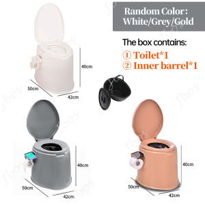 Portable Toilet with Inner Bucket Detachable Plastic Toilet for Adult Elderly Patient Mobile Toilet