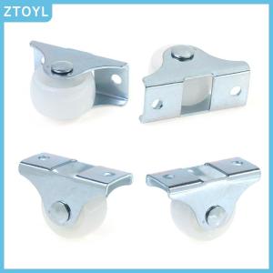 ZTOYL 4pcs 1 Inch Drawer Wheel Plastic Directional Caster Guide Furniture Small Pulley