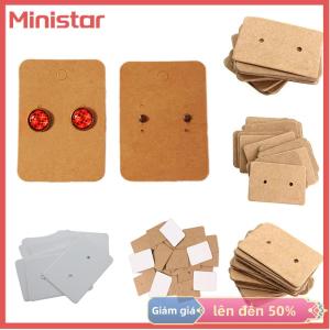 Ministar 100pcs chuyên nghiệp loại Bông tai tai Studs chủ hiển thị treo Kraft thẻ giấy
